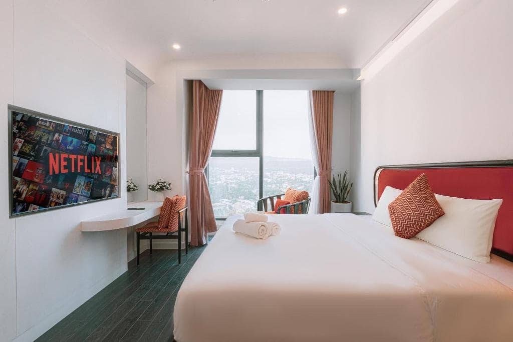 شقة غرفتي نوم مع إطلالة على المدينة