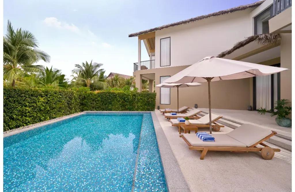 فيلا 3 غرف مواجهة للشاطئ مع مسبح خاص