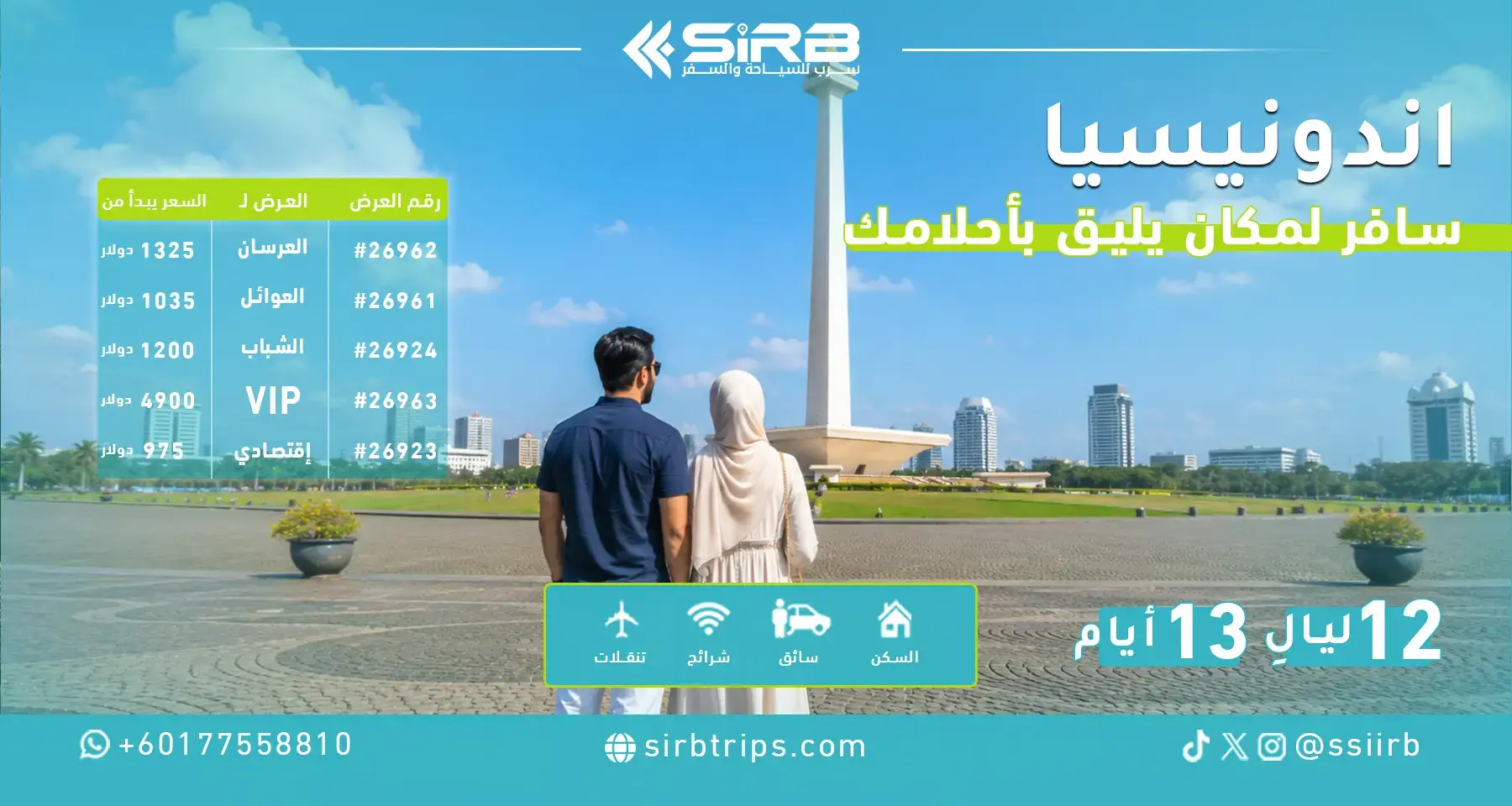 جدول سياحي إندونيسيا 13 يوم للجميع: بونشاك وبالي وجاكرتا